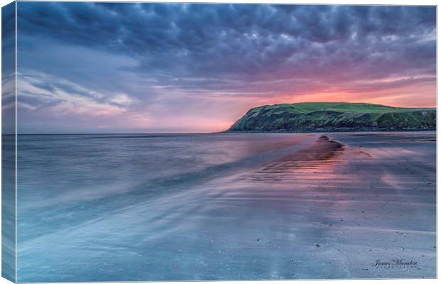 The Majestic Sunset of St Bees Beach Canvas Print by James Marsden