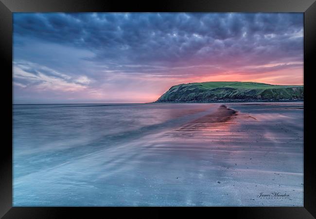 The Majestic Sunset of St Bees Beach Framed Print by James Marsden