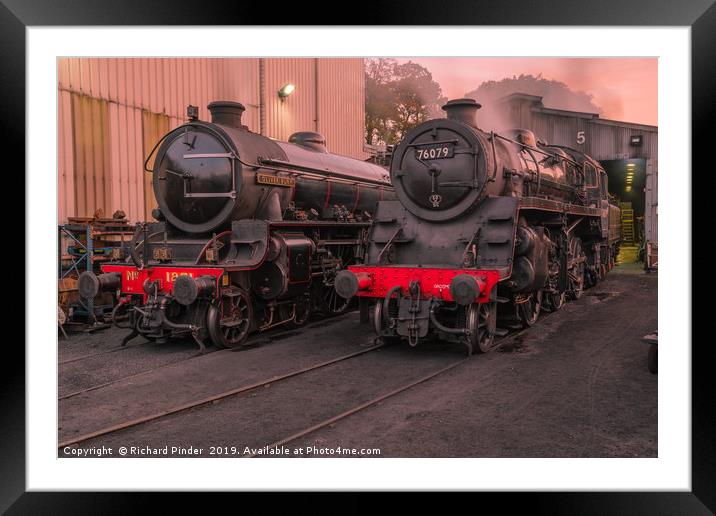 Early Morning Steam Framed Mounted Print by Richard Pinder