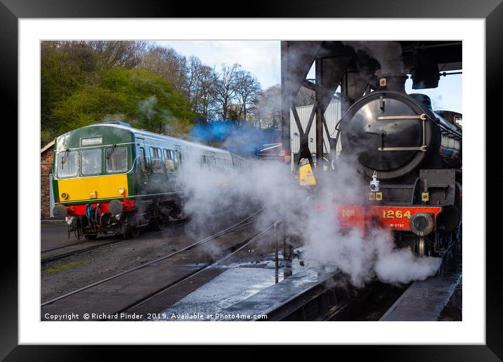 Steam and Diesel. Framed Mounted Print by Richard Pinder