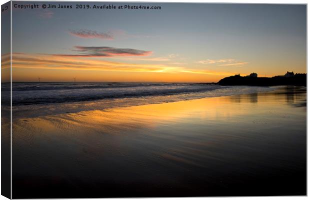 Just before sunrise in Northumberland Canvas Print by Jim Jones