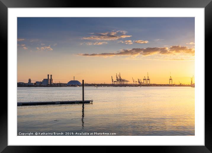 Southampton Docks sunset Framed Mounted Print by KB Photo