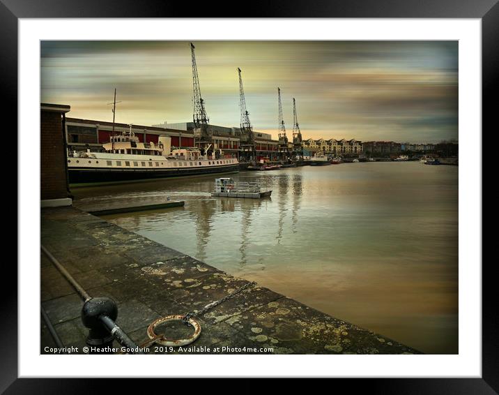 Bristol Docks Framed Mounted Print by Heather Goodwin