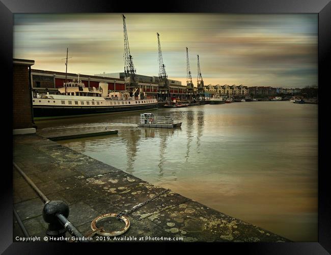 Bristol Docks Framed Print by Heather Goodwin