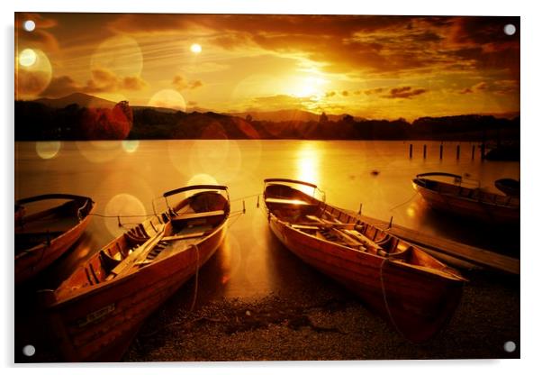 Boats at sunset Acrylic by JC studios LRPS ARPS