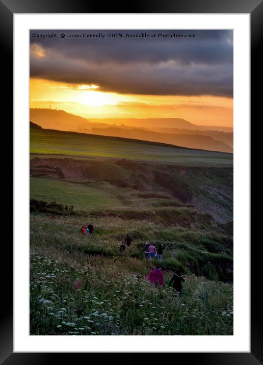 Yorkshire Coast Sunset Framed Mounted Print by Jason Connolly