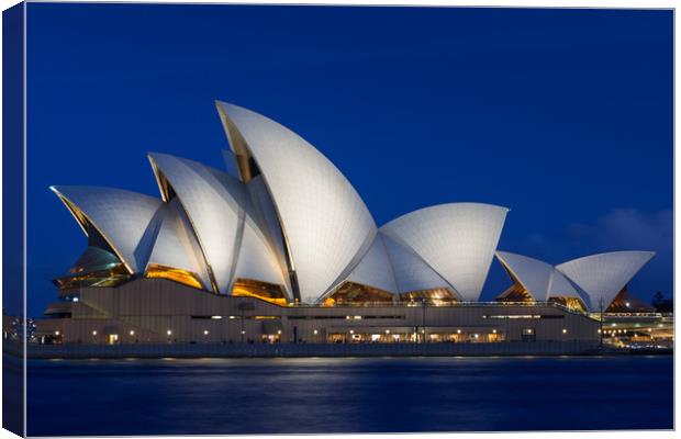 Sydney Opera House after dark. Canvas Print by Andrew Michael