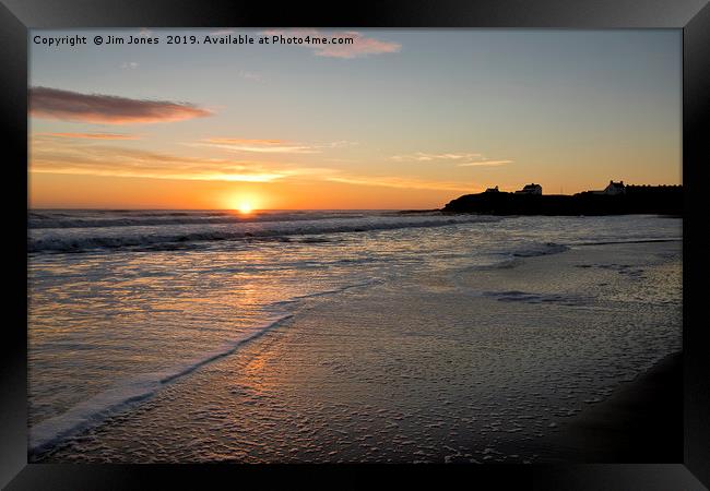 Just after sunrise in Northumberland Framed Print by Jim Jones