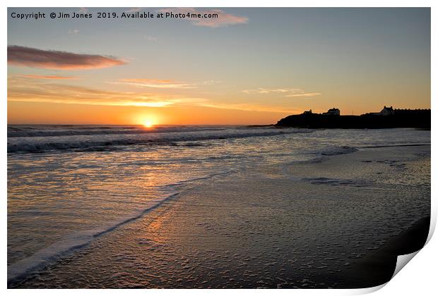 Just after sunrise in Northumberland Print by Jim Jones