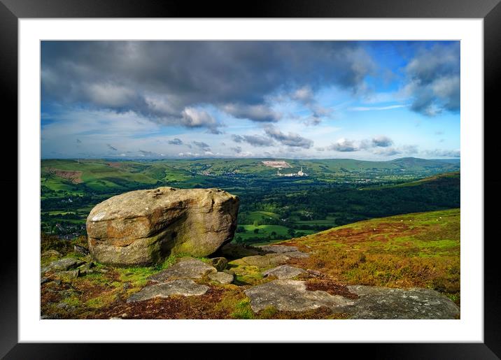 Hope Valley from Bamford Edge                      Framed Mounted Print by Darren Galpin