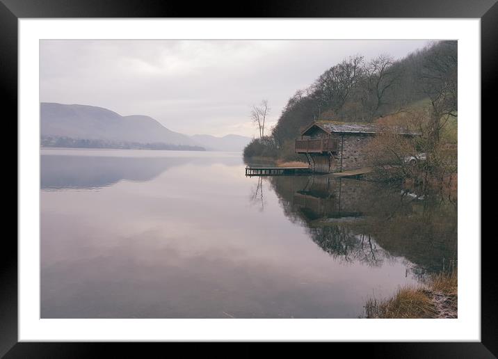 Ullswater Boat House Framed Mounted Print by Dave Leason