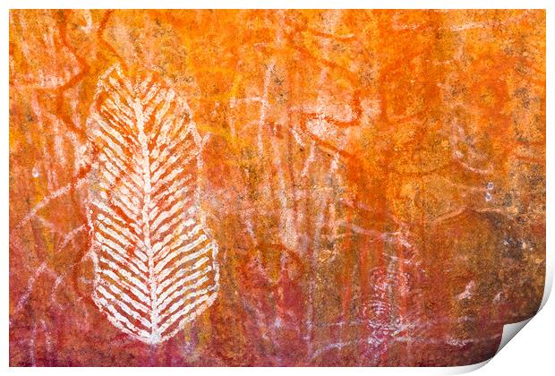 Aboriginal cave art Print by Andrew Michael