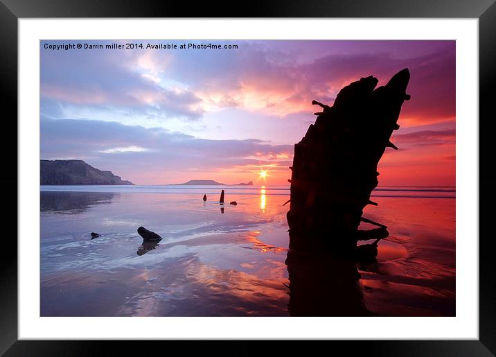 worms head ship wreck Framed Mounted Print by Darrin miller
