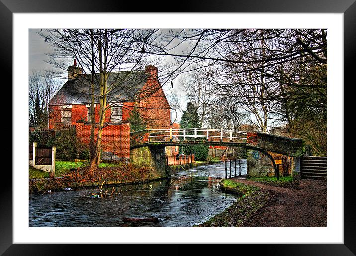 Yorkshire Cottage and Bridge Framed Mounted Print by Dawn O'Connor