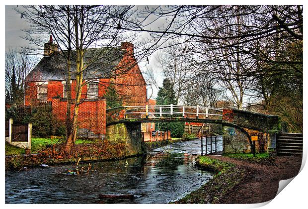 Yorkshire Cottage and Bridge Print by Dawn O'Connor