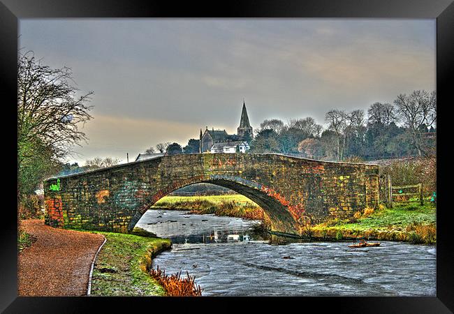 Canal Bridge and Church Steeple, Yorkshire, UK Framed Print by Dawn O'Connor