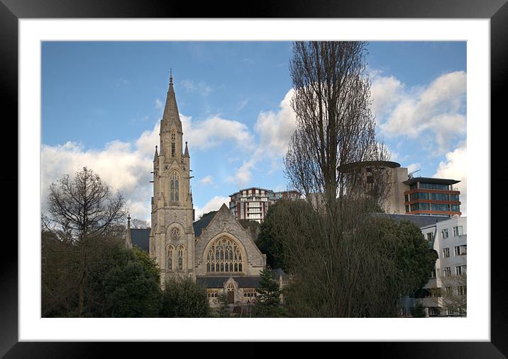 Richmond Hill St. Andrews Church Skyline Framed Mounted Print by Chris Day