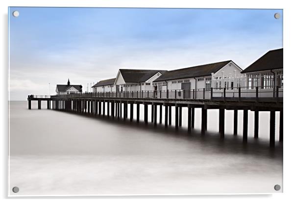 The Pier at Southwold Acrylic by David Blake
