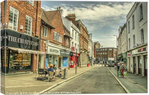 Tiverton Fore St  Canvas Print by Rob Hawkins