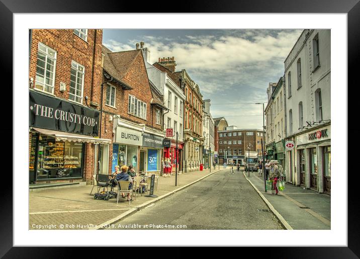 Tiverton Fore St  Framed Mounted Print by Rob Hawkins