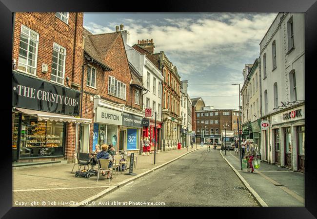 Tiverton Fore St  Framed Print by Rob Hawkins