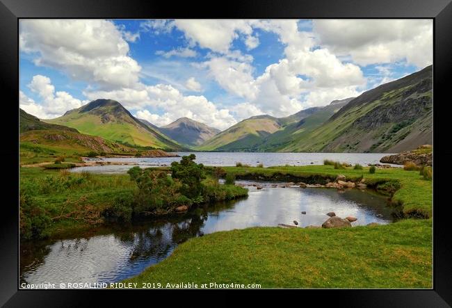 "Cloud reflections at Wastwater" Framed Print by ROS RIDLEY