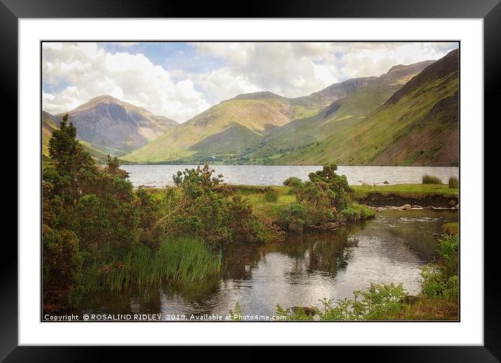"Painterly Wastwater" Framed Mounted Print by ROS RIDLEY