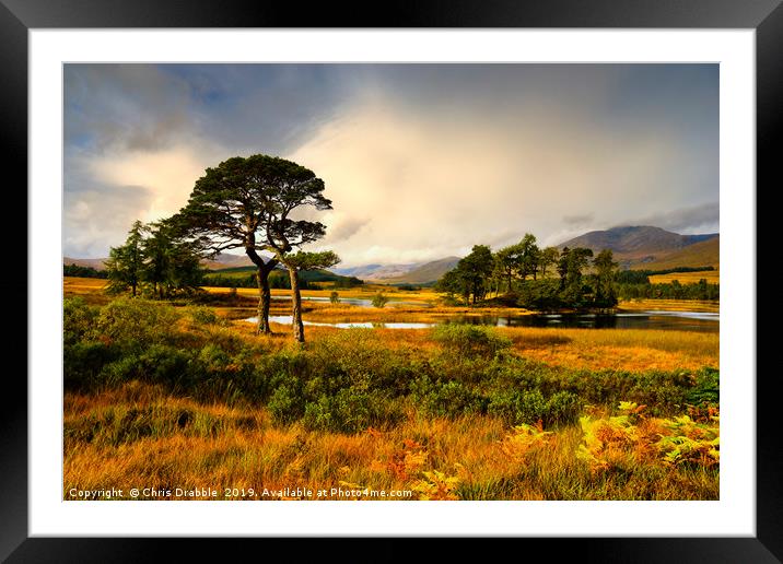 Early light at Loch Tulla, Bridge of Orchy Framed Mounted Print by Chris Drabble
