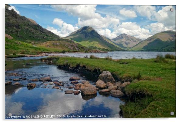 "Cloud reflections at Wastwater 2" Acrylic by ROS RIDLEY