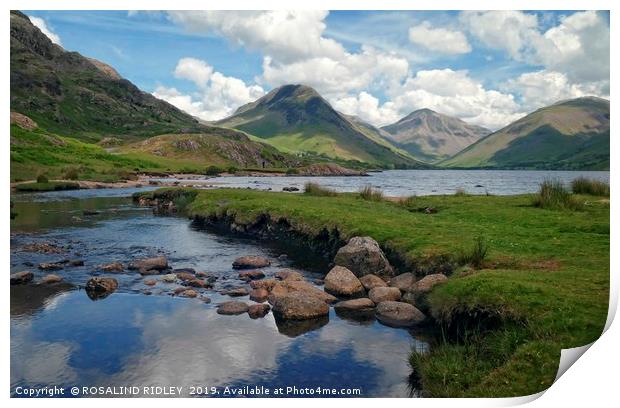 "Cloud reflections at Wastwater 2" Print by ROS RIDLEY