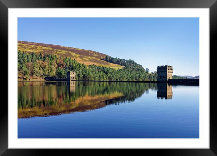 Derwent Dam and Reservoir                          Framed Mounted Print by Darren Galpin