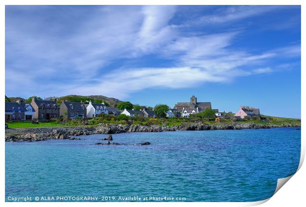 Iona Abbey, Isle of Iona, Inner Hebrides Print by ALBA PHOTOGRAPHY