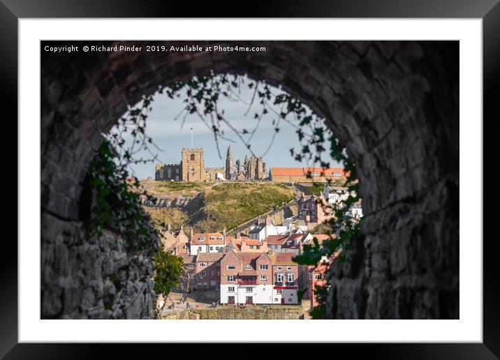 Whitby Abbey and St Mary’s Church. Framed Mounted Print by Richard Pinder