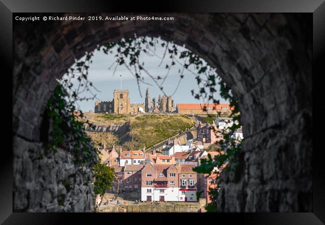 Whitby Abbey and St Mary’s Church. Framed Print by Richard Pinder