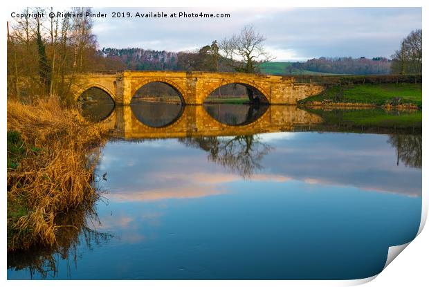 River Derwent, Kirkham Abbey Bridge Print by Richard Pinder