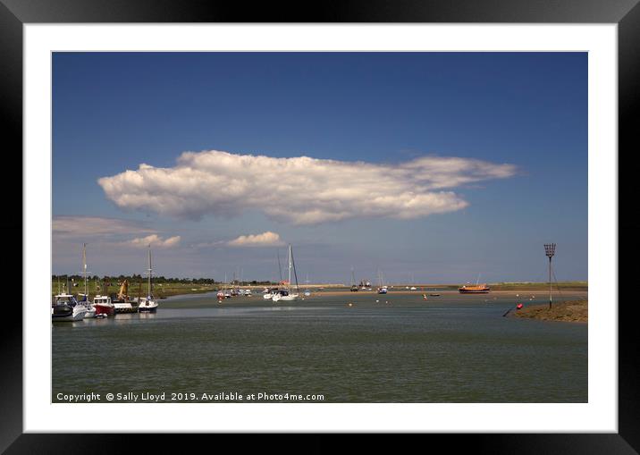 Harbour cloud at Wells-next-the-Sea Framed Mounted Print by Sally Lloyd