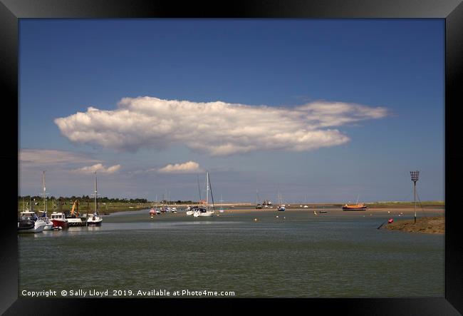 Harbour cloud at Wells-next-the-Sea Framed Print by Sally Lloyd