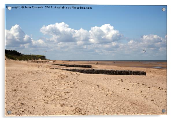 Old Hunstanton beach, Norfolk Acrylic by John Edwards