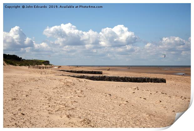 Old Hunstanton beach, Norfolk Print by John Edwards