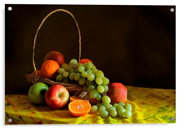 Still life with fruit  Acrylic by Irene Burdell