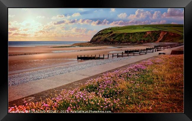 "Evening Light at St.Bees" Framed Print by ROS RIDLEY