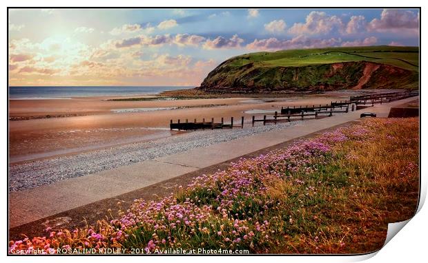 "Evening Light at St.Bees" Print by ROS RIDLEY