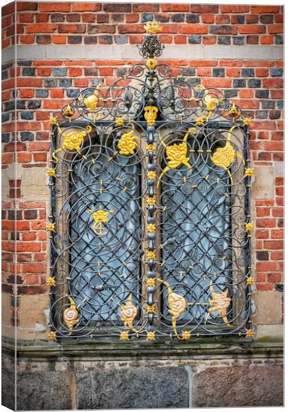Frederiksborg Castle Ornate Window Canvas Print by Antony McAulay