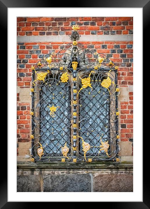 Frederiksborg Castle Ornate Window Framed Mounted Print by Antony McAulay