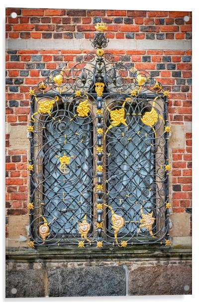 Frederiksborg Castle Ornate Window Acrylic by Antony McAulay
