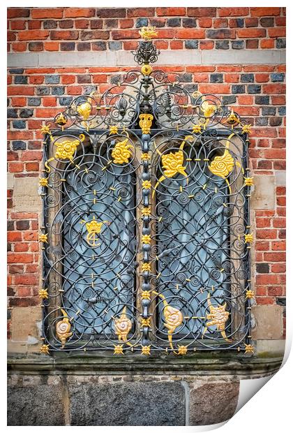 Frederiksborg Castle Ornate Window Print by Antony McAulay