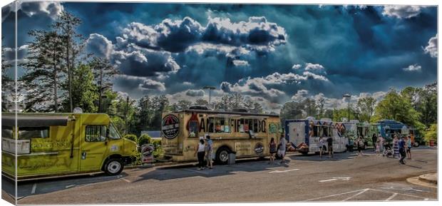 Food Truck Lot Canvas Print by Darryl Brooks