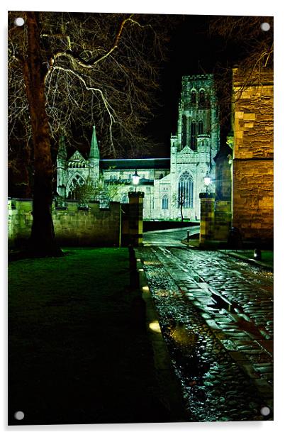 Durham Cathedral - Night View Acrylic by David Lewins (LRPS)