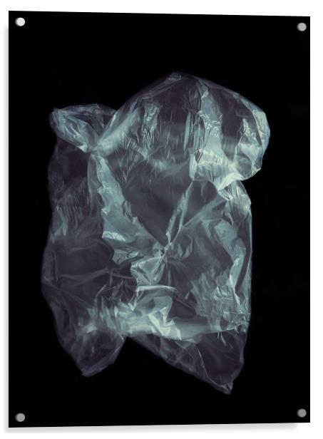 Clear plastic bag Acrylic by Larisa Siverina