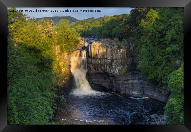 Summer Solstice Sun Illuminating High Force  Framed Print by David Forster